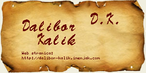 Dalibor Kalik vizit kartica
